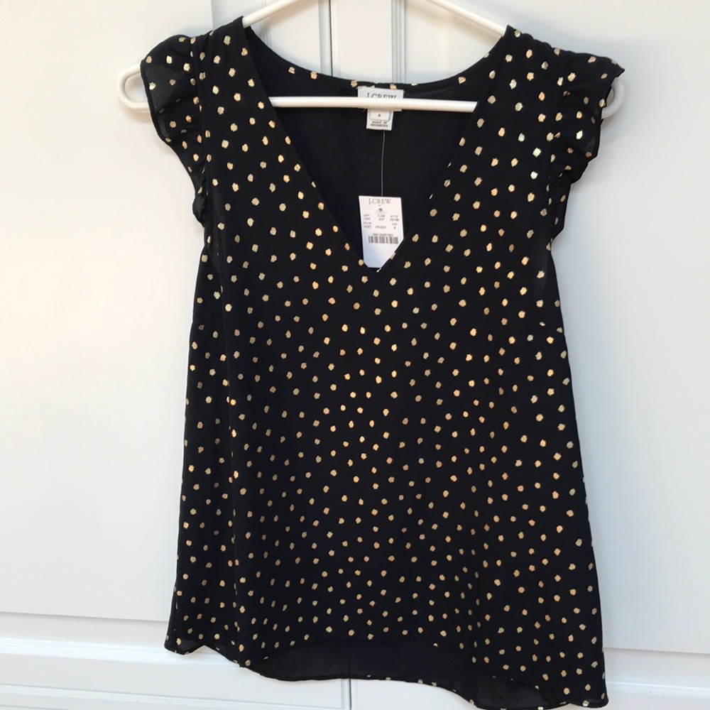 JCREW ruffled sleeveless top